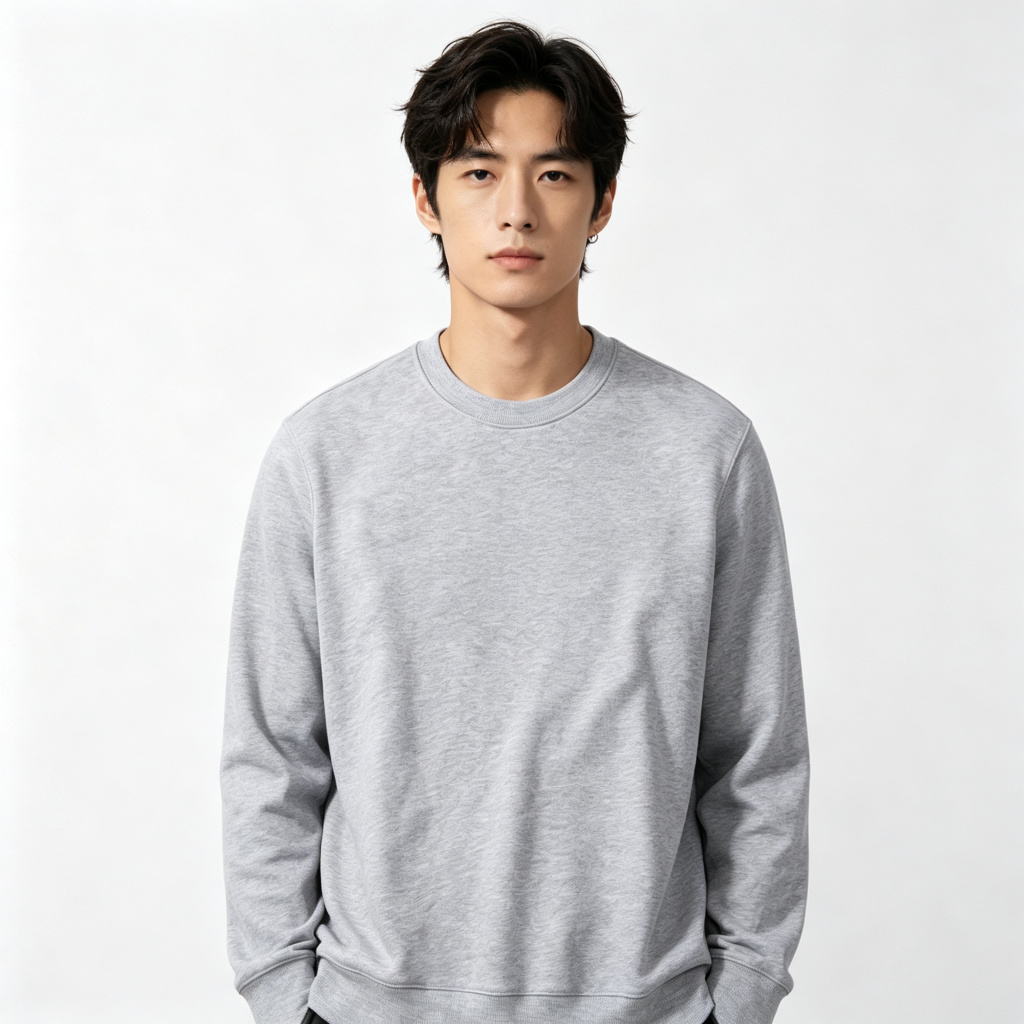 Heather Gray Crew Neck Sweatshirt – Bild 4