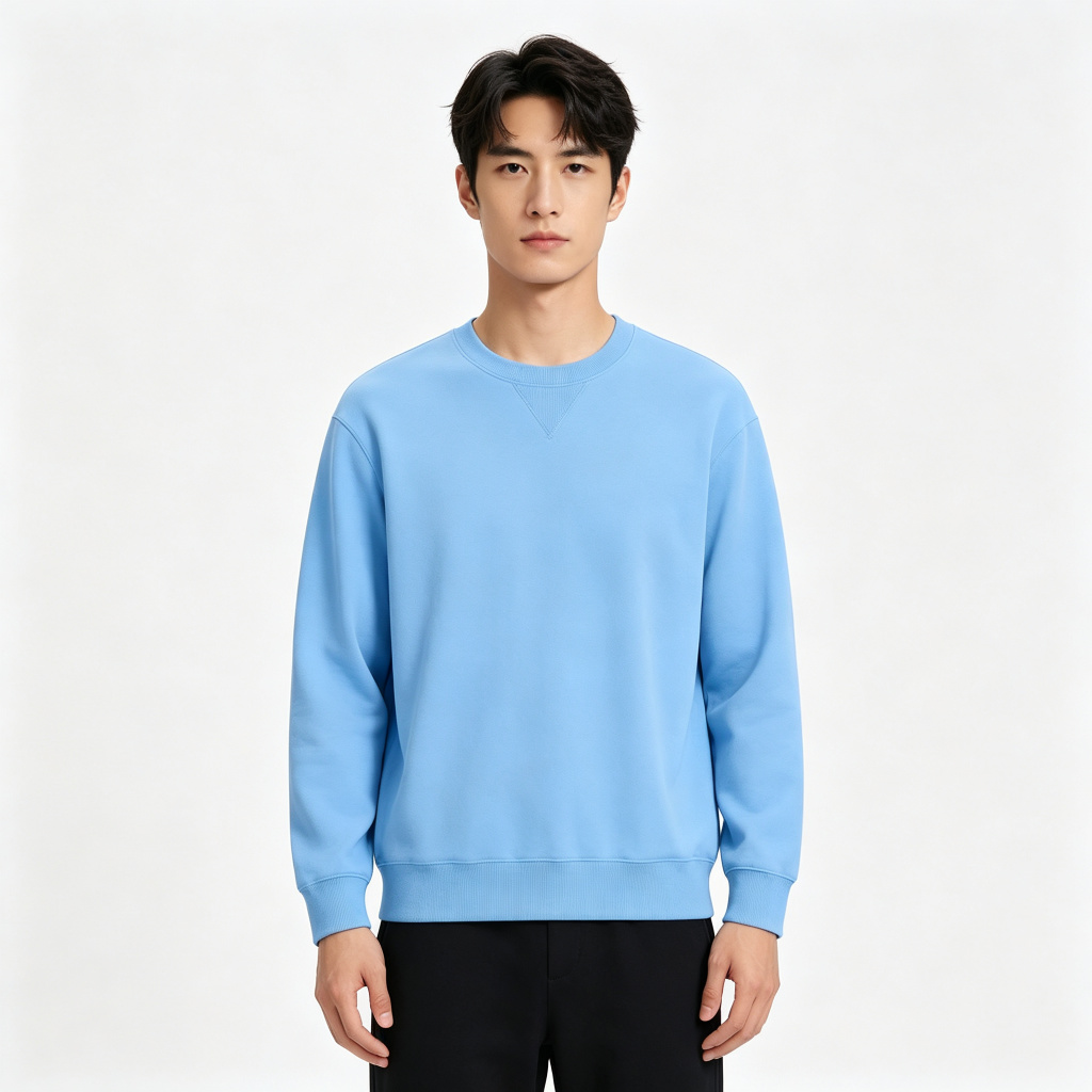 Light Blue Crew Neck Sweatshirt – Bild 4