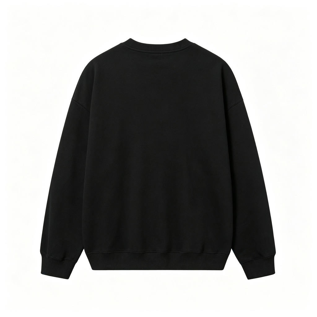 Black Drop Shoulder Crew Neck Sweatshirt – Bild 3