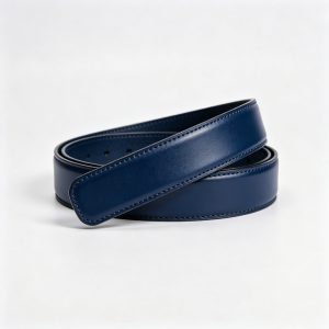 Dark Blue Leather Belt