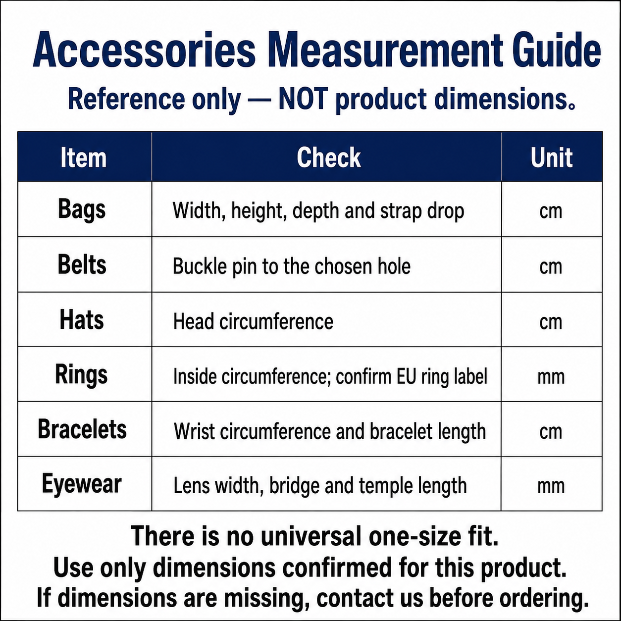 General size reference only; not product measurements.