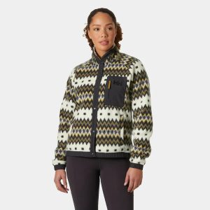 Helly Hansen Imperial bedruckte Damen-Pile-Fleecejacke mit Druckknöpfen