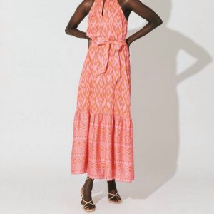 Janice 7733582692412 Kleid – Orange, Knöchellänge