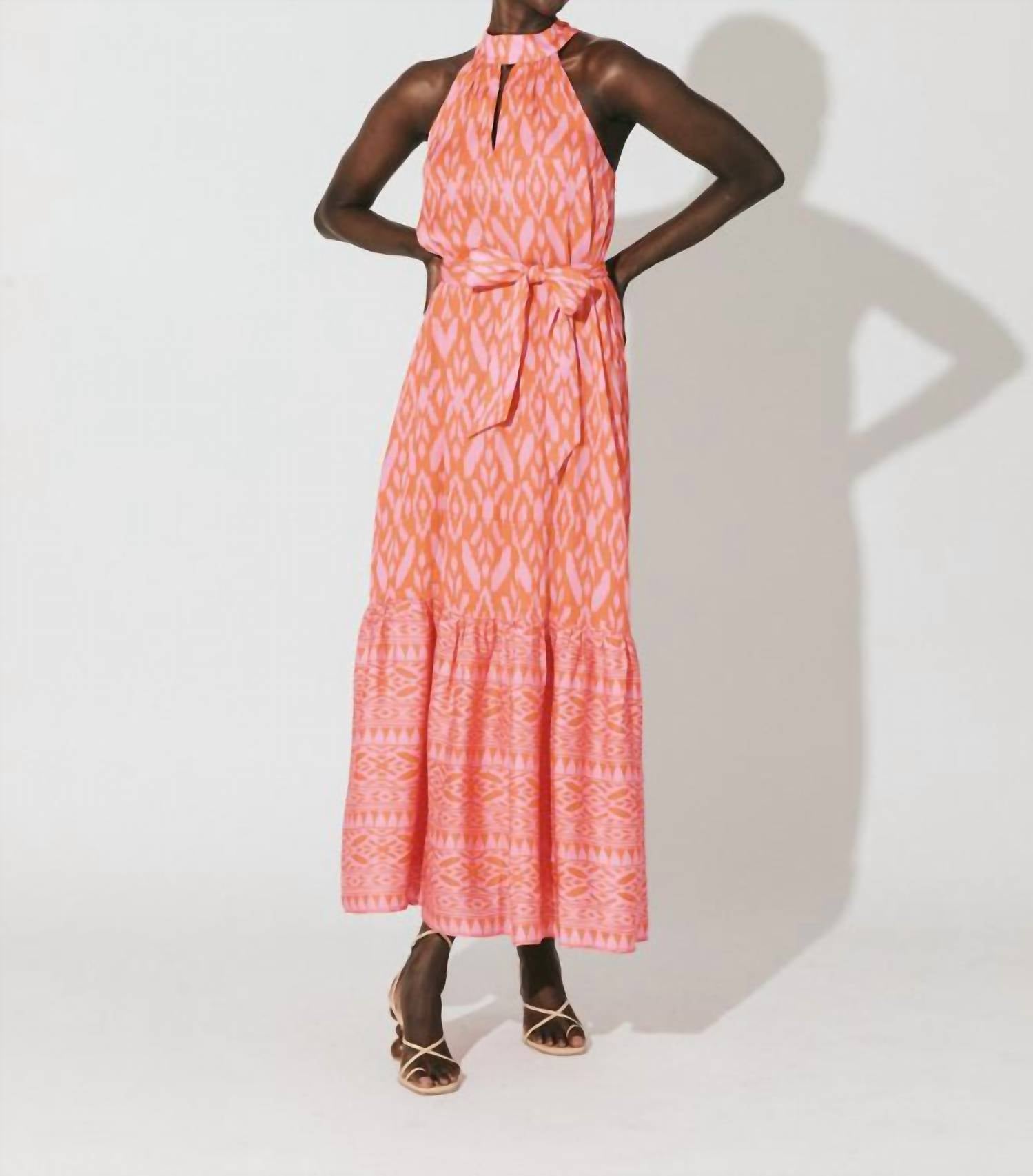 Janice 7733582692412 Kleid – Orange, Knöchellänge