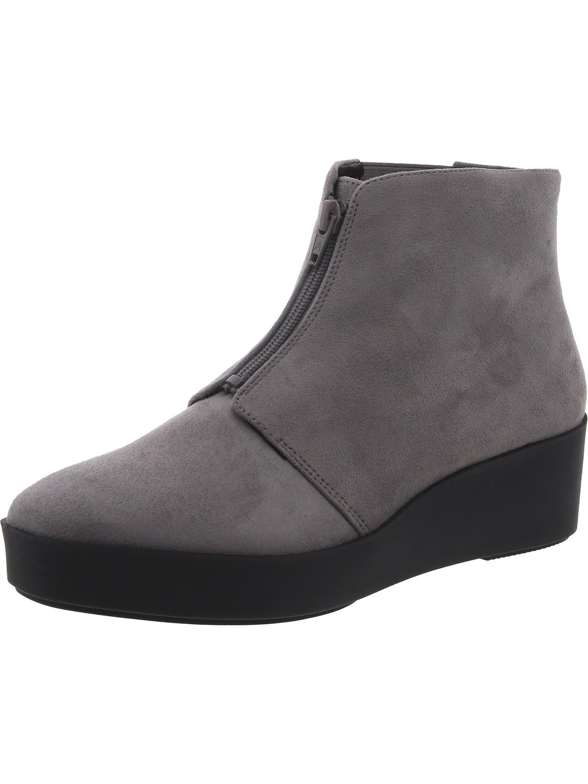 Carin Stiefeletten – Velourslederimitat, Reißverschluss, Damen