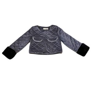 Pearl gesteppte Kinderjacke – Grau