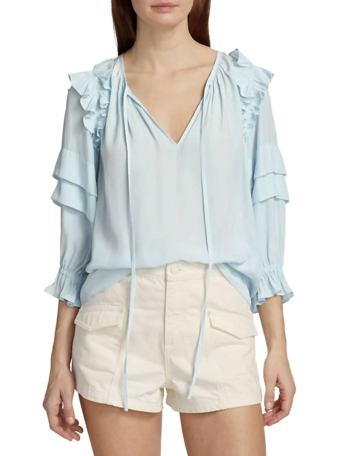 Samira Bluse – Crystal Blue