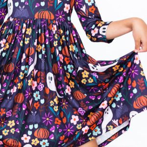 Fangtastic Kleid mit schwingendem Rock – 3/4-Ärmel, Taschen