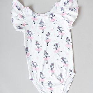 Ballerina Gymnastikbody – kurze Flügelärmel