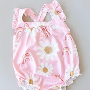 You are My Sunshine kurzer Overall – überkreuzte Rückenriemen, Rüschen