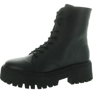 Stiefel – Profilsohle, Leder, Schnürung, Combat-Stil