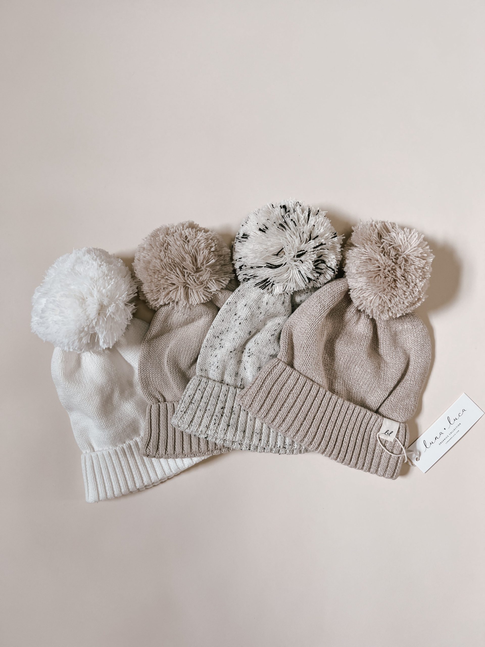 Luna + Luca Bommelmütze in Beige