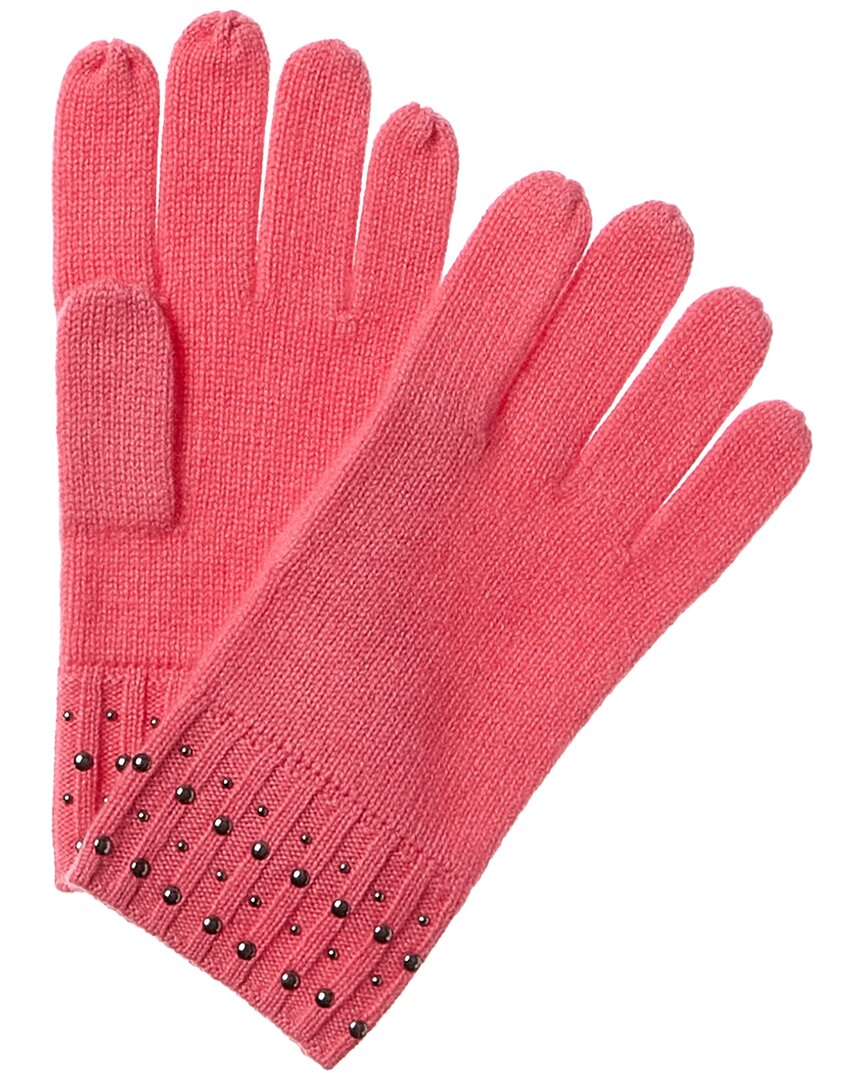 Forte Cashmere modische Kaschmirhandschuhe mit Nieten