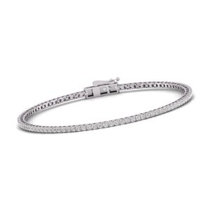 Diana M Lab 1 Carat TW Tennis 14K Armband – Weißgold, Diamant