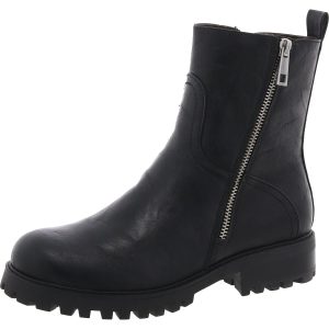 AVIVA halbhohe Stiefel – Kunstleder, Profilsohle