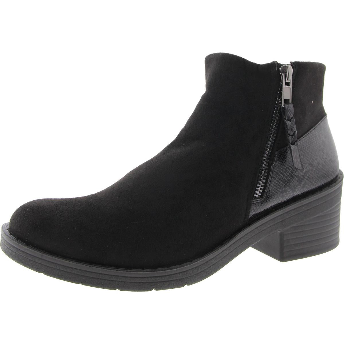 Outgoing Stiefeletten – Schlangenmuster, Velourslederimitat