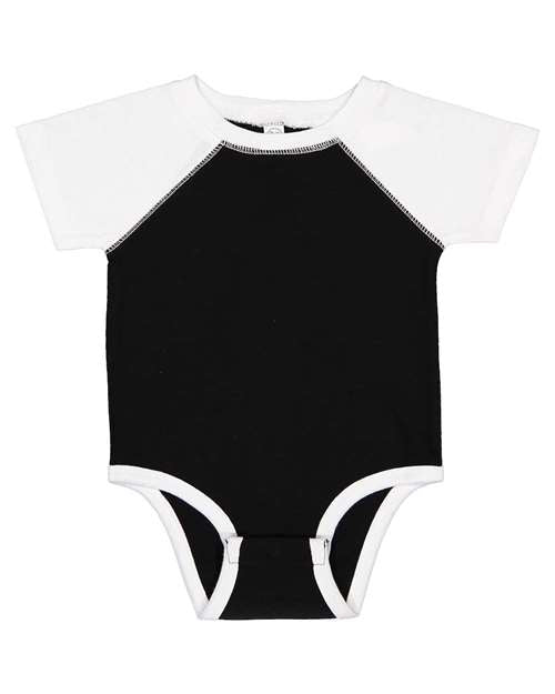 Rabbit Skins Baby-Body aus feinem Jersey im Baseball-Stil