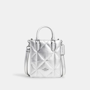 Coach Outlet North South Mini-Shopper mit bauschiger Rautensteppung