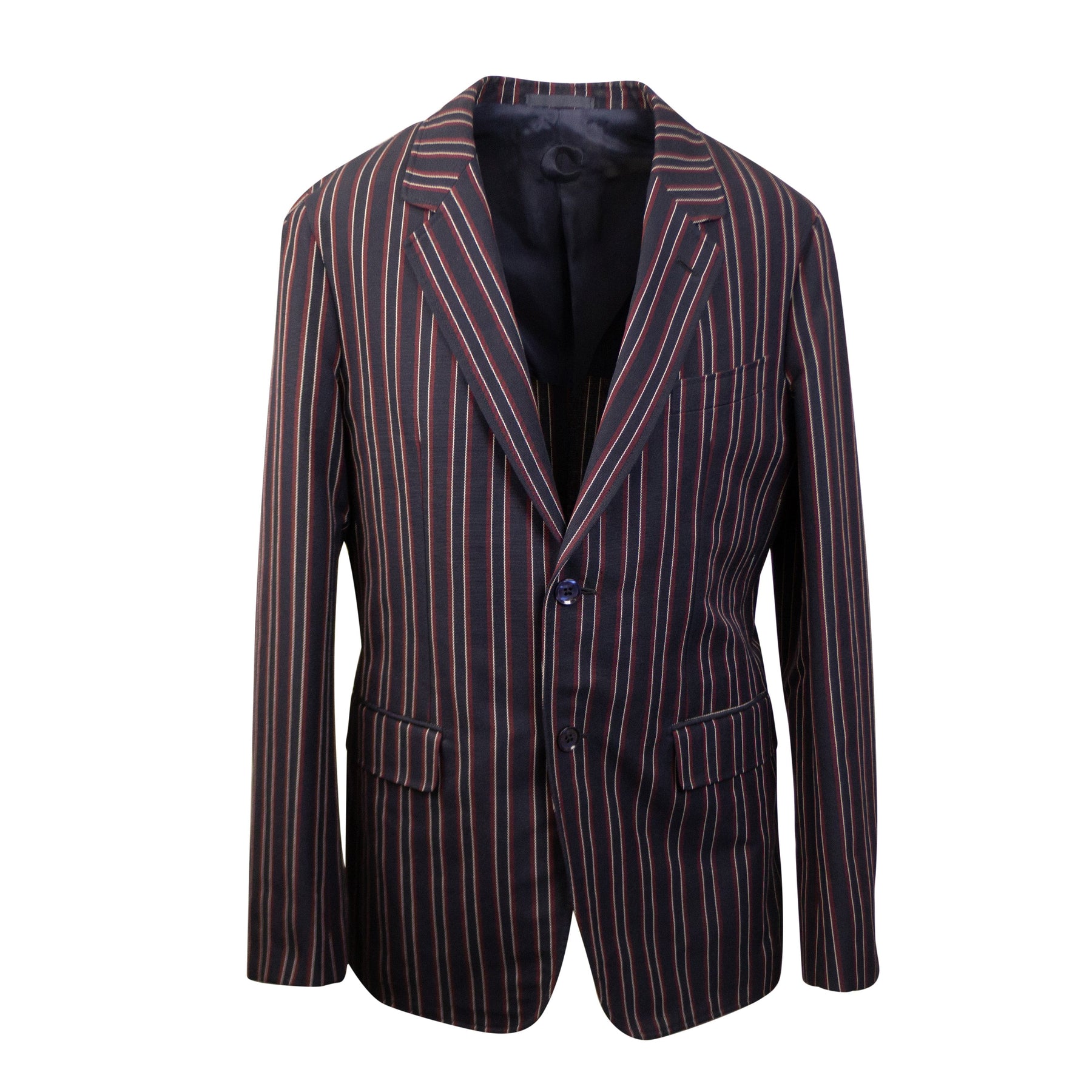 Caruso Zwei-Knopf-Blazer aus schwarzem Baumwollsamt