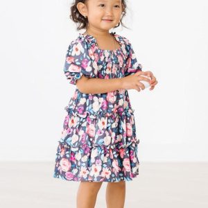 Beauty Bloom Kleid – gesmokt, Rüschen