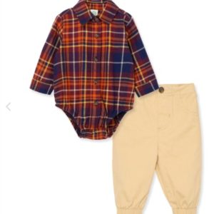 Kinder-Set aus kariertem Body und Hose – Mehrfarbig – 7733733031996