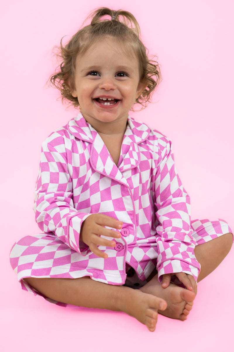 BUBBLEGUM WAVY CHECKERS Mädchen-Dream-Nachthemd