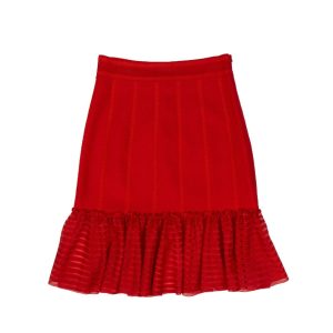 Alexander McQueen Hose mit geradem Bein in Mintgrün