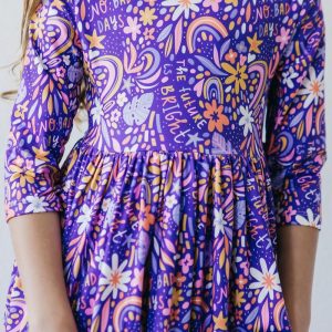 No Bad Days Kleid mit schwingendem Rock – Taschen