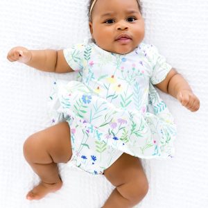 Dandelion Body mit schwingendem Rockteil – Blumenmuster, Frühling, Kurzarm