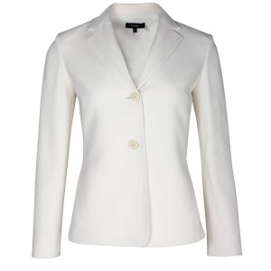 Theory Pleat Blazer aus weißem Triacetat – 7748652630076