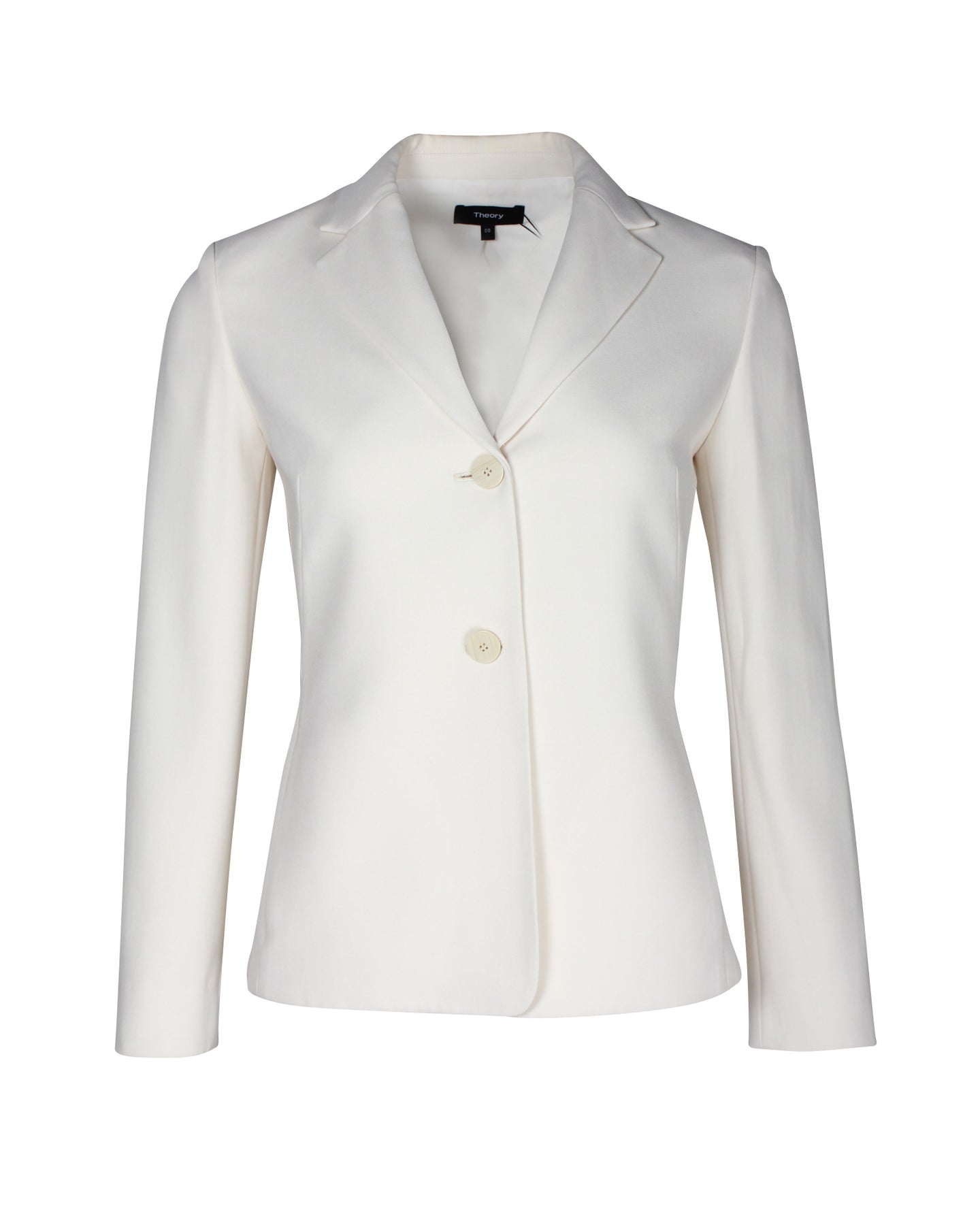 Theory Pleat Blazer aus weißem Triacetat – 7748652630076