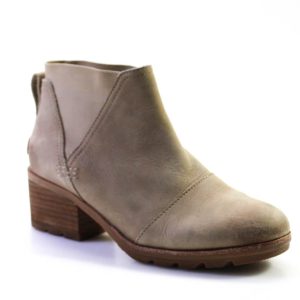Sorel Stiefeletten – Blockabsatz, runde Zehenpartie, zum Hineinschlüpfen, Damen, Veloursleder, Braun