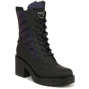 Dizzy 2 Combat-Schnürstiefel mit runder Zehenpartie und Kunstfellfutter
