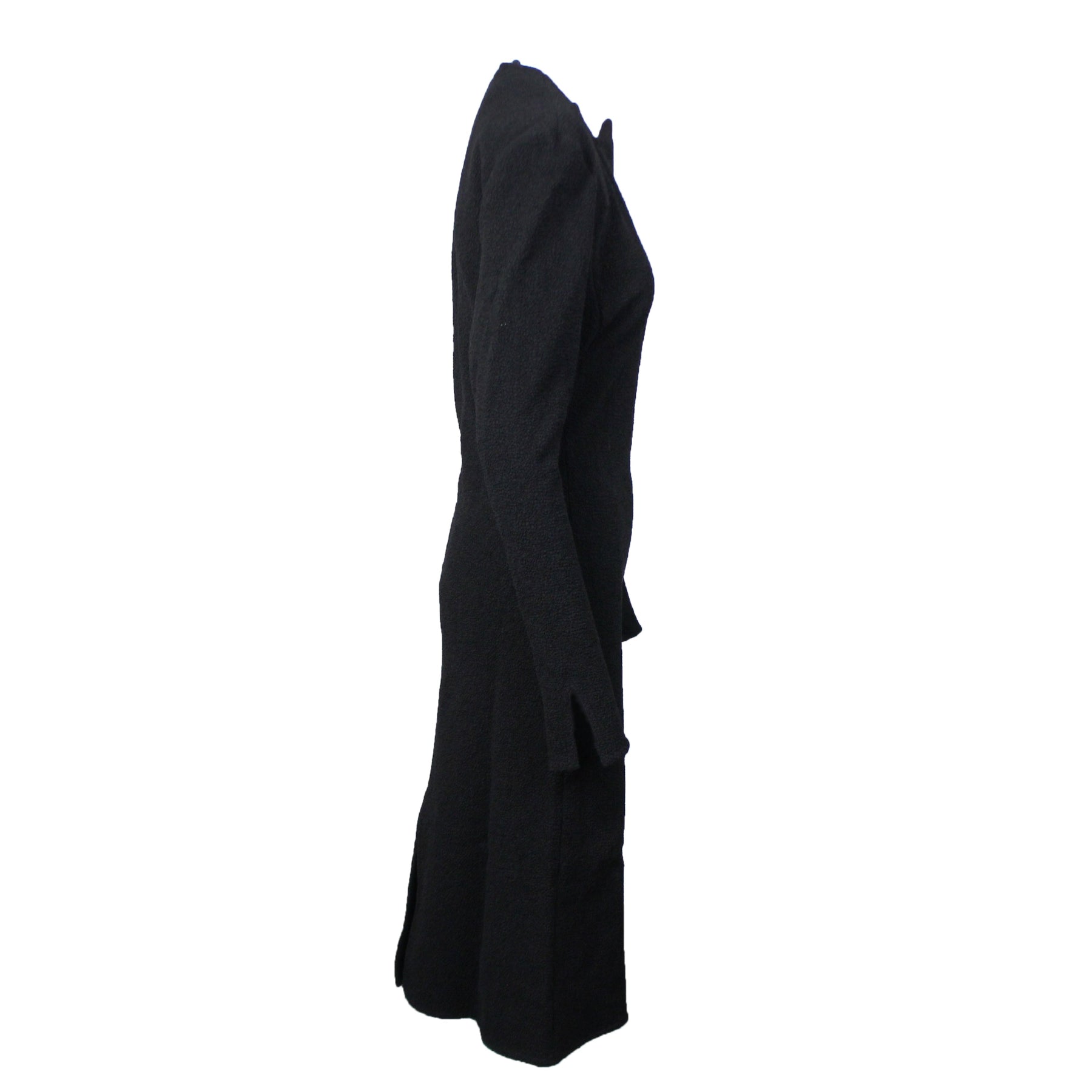 Bottega Veneta gerade geschnittenes Stretch-Cloqué-Kleid – Schwarz