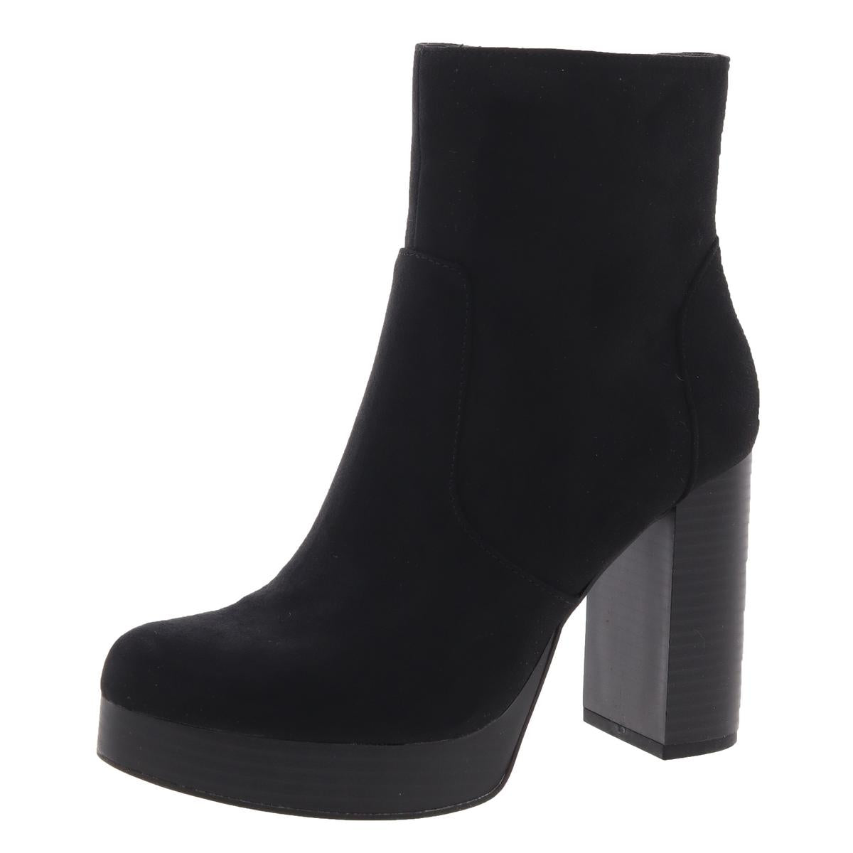 Patricee halbhohe Stiefel – gepolstertes Fußbett, Velourslederimitat