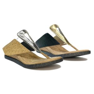 Grazia wendbare Sandale in Hellbraun und Schwarz