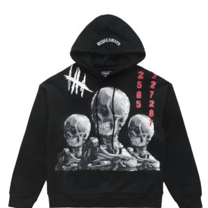 Tres Craneo Herren-Kapuzenpullover – Schwarz