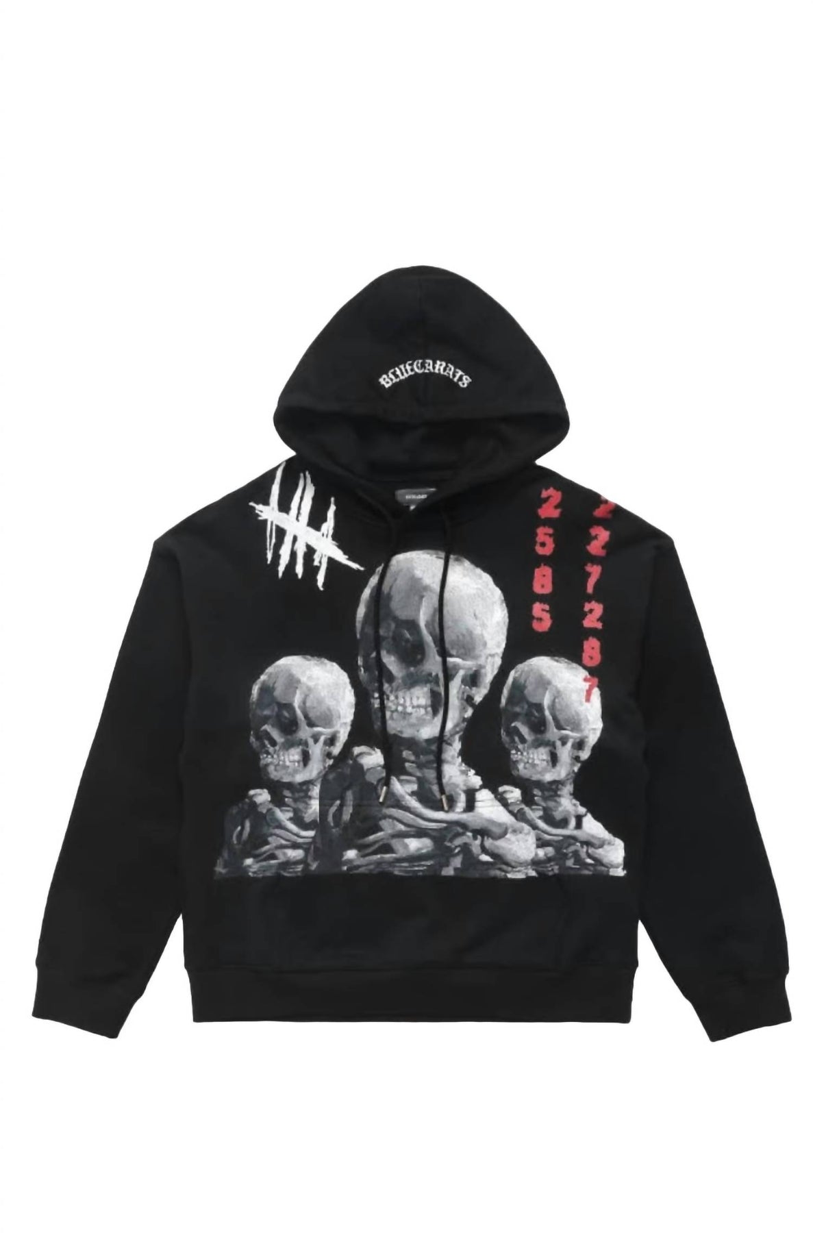Tres Craneo Herren-Kapuzenpullover – Schwarz