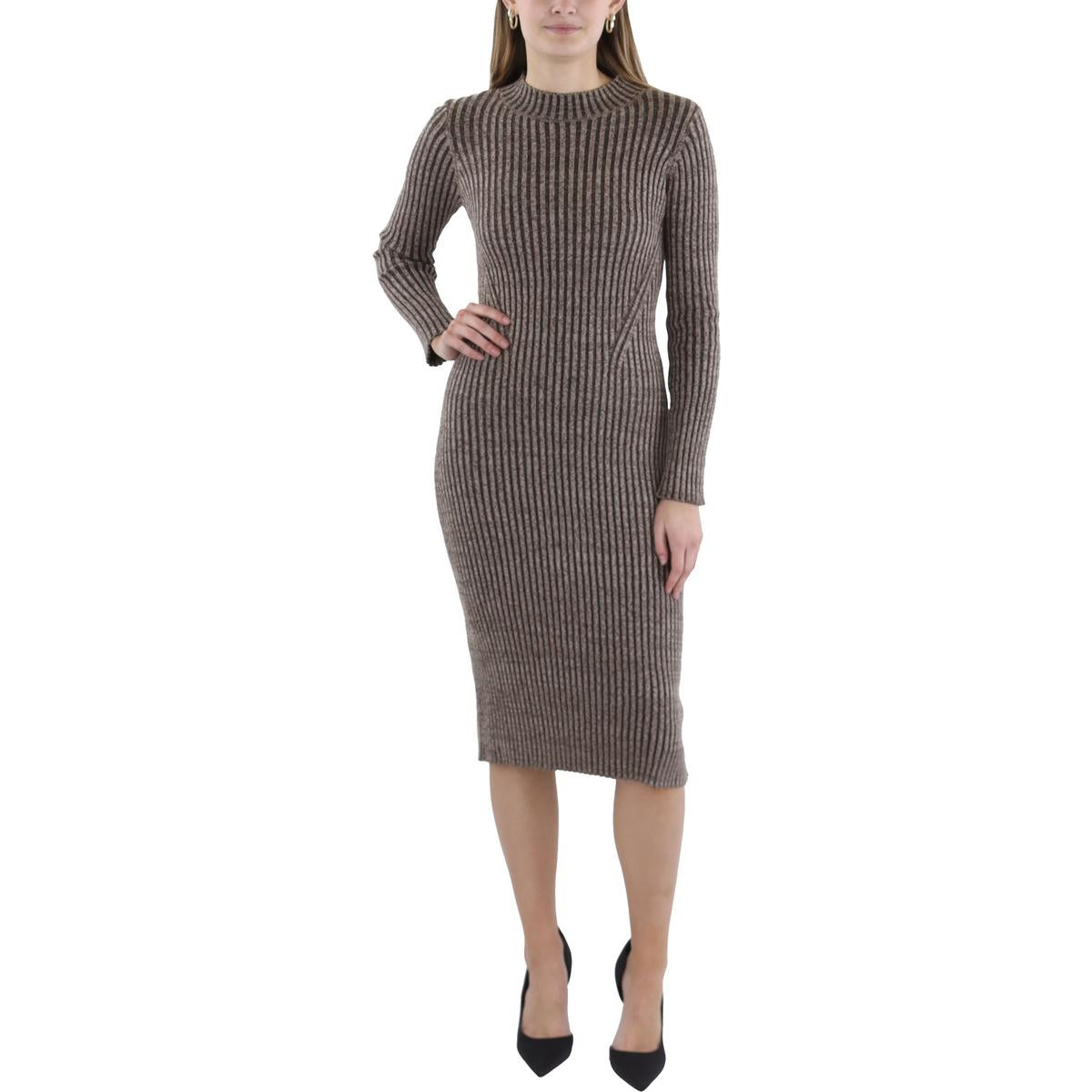 Nellie langärmeliges Midikleid mit Nadelstreifen