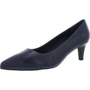 Pointe Kunstleder-Absatzschuhe zum Hineinschlüpfen mit spitzer Zehenpartie
