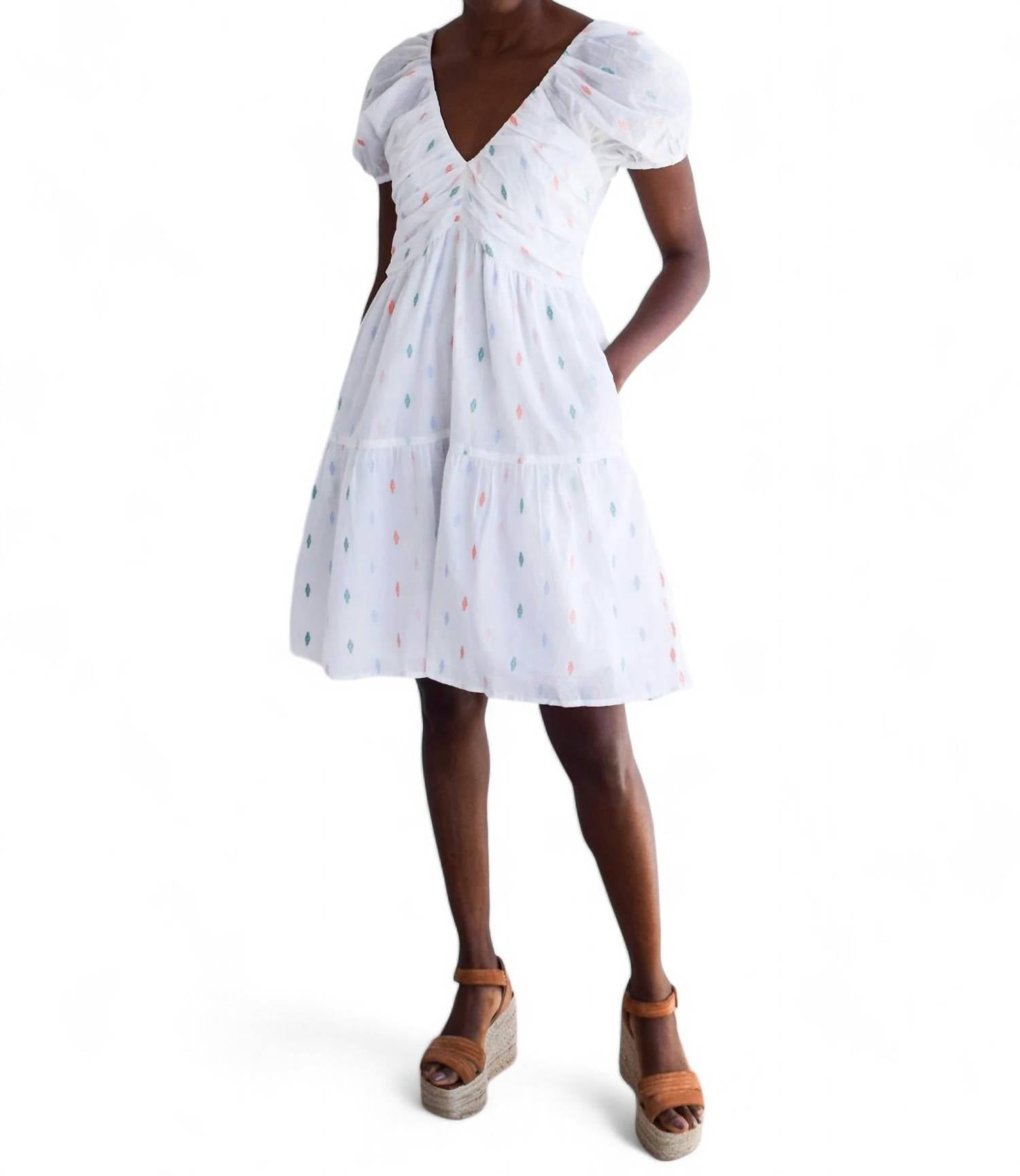 Coco India Medallion 7732530806844 Kleid – mehrfarbig, Weiß