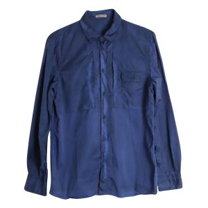 Bottega Veneta Baumwollhemd mit Knopfleiste in Blau