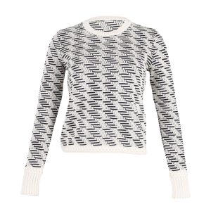Tory Burch Rundhalspullover mit geometrischem Muster aus mehrfarbiger Wolle
