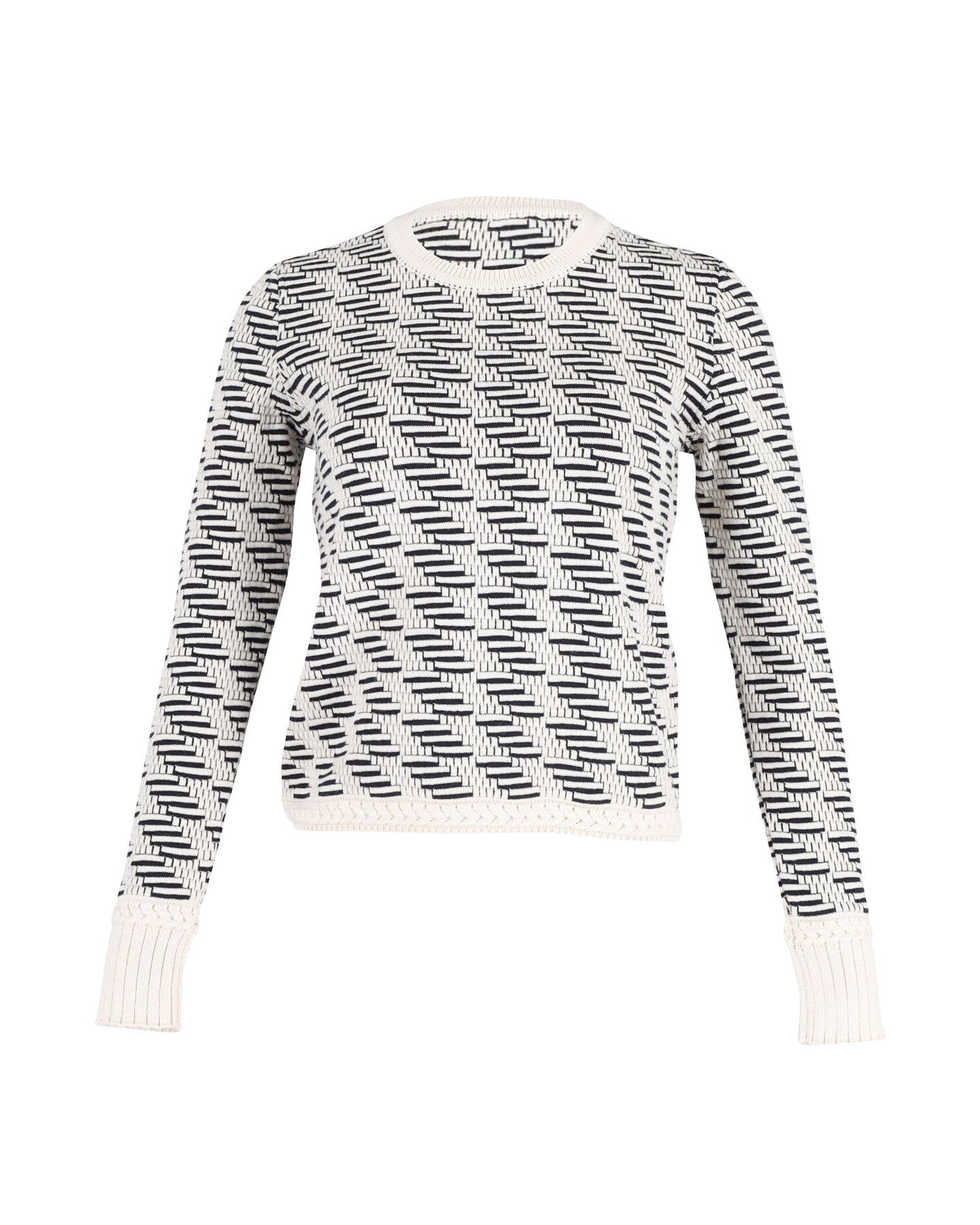 Tory Burch Rundhalspullover mit geometrischem Muster aus mehrfarbiger Wolle