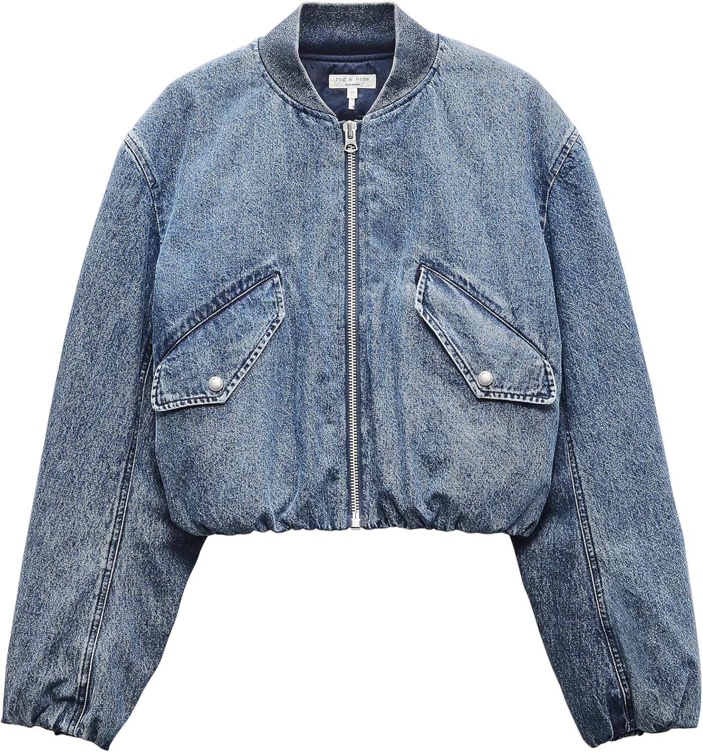 rag & bone Maggie verkürzte Damen-Denim-Bomberjacke – Amara