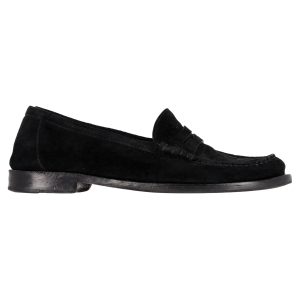Saint Laurent Penny-Loafer aus schwarzem Veloursleder
