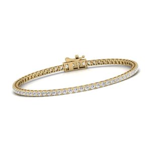 Diana M Lab 1 Carat TW Tennis 14K Armband – Gelbgold, Diamant