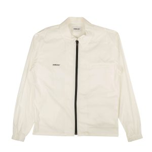 Weiße Hemdjacke mit Reißverschlusstaschen