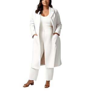 Trenchcoat mit Schulterpolstern in großen Größen