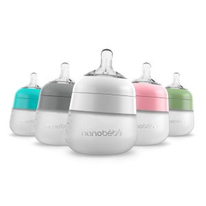 Nanobébé Flexy Babyflasche aus Silikon für Neugeborene, 5 oz